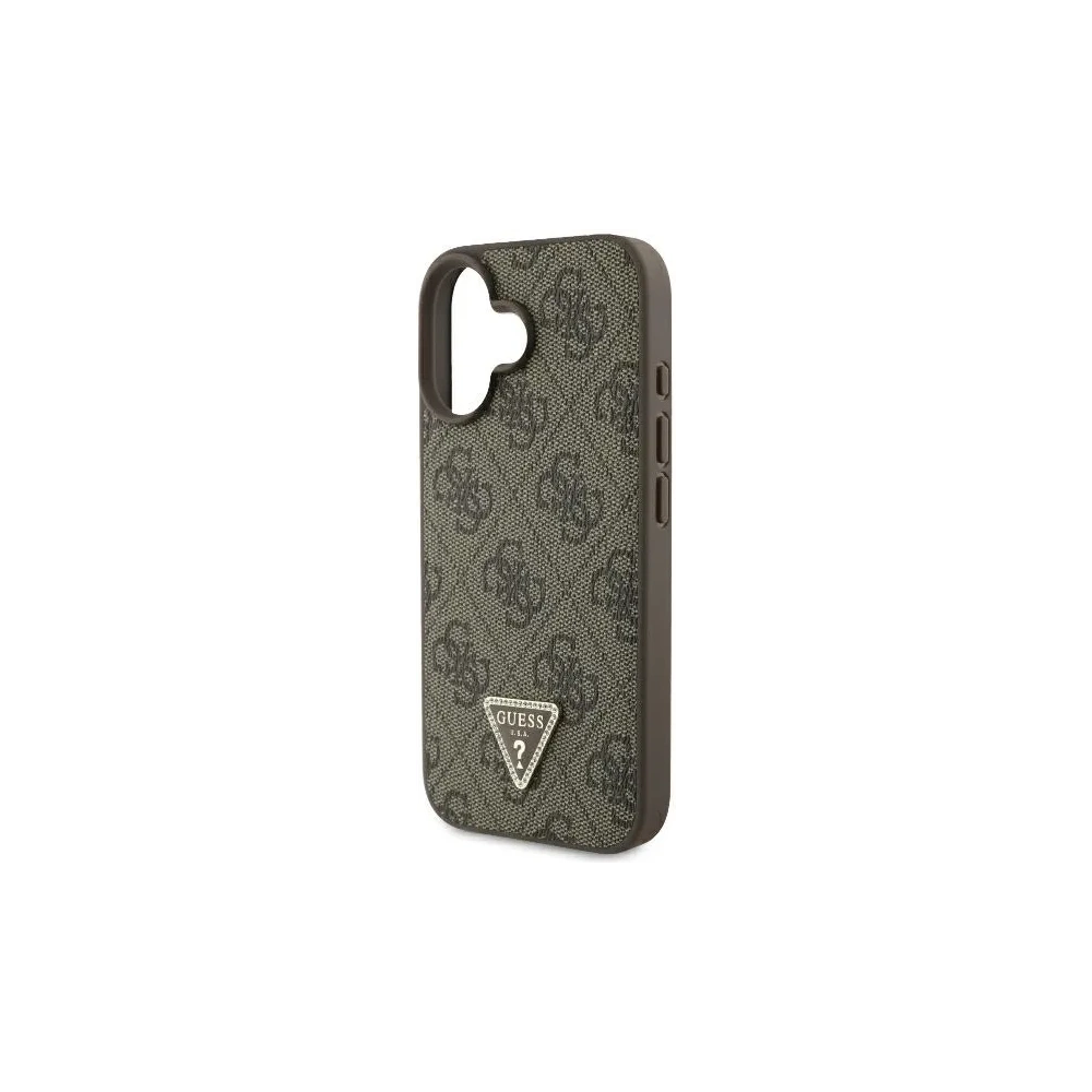 Hurtownia GSM - Pouzdro Guess GUHCP16MP4TDPW Apple iPhone 16 Plus tvrdé pouzdro kožené 4G Triangle Strass MagSafe hnědé - GUE3512 - {ean13} - Hurt