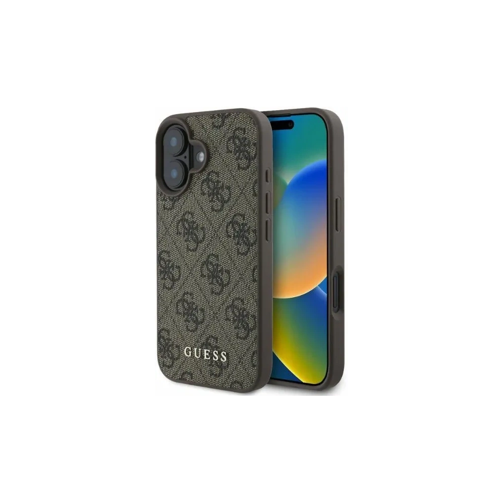 Hurtownia GSM - Fall Guess GUHCP16SG4GFBR Apple iPhone 16 Hardcase 4G Klassisch braun - GUE3515 - {ean13} - Hurt