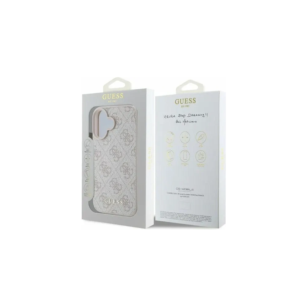 Hurtownia GSM - Caz Guess GUHCP16SG4GFPI Apple iPhone 16 hardcase 4G Clasic roz - GUE3517 - {ean13} - Hurt