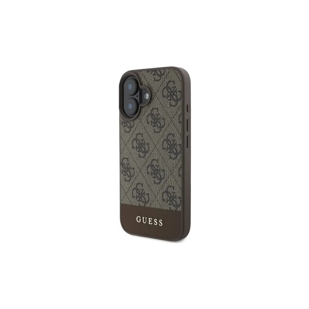 Hurtownia GSM - Etui Guess GUHCP16SG4GLBR Apple iPhone 16 hardcase 4G Bottom Stripe brązowy - GUE3518 - {ean13} - Hurt
