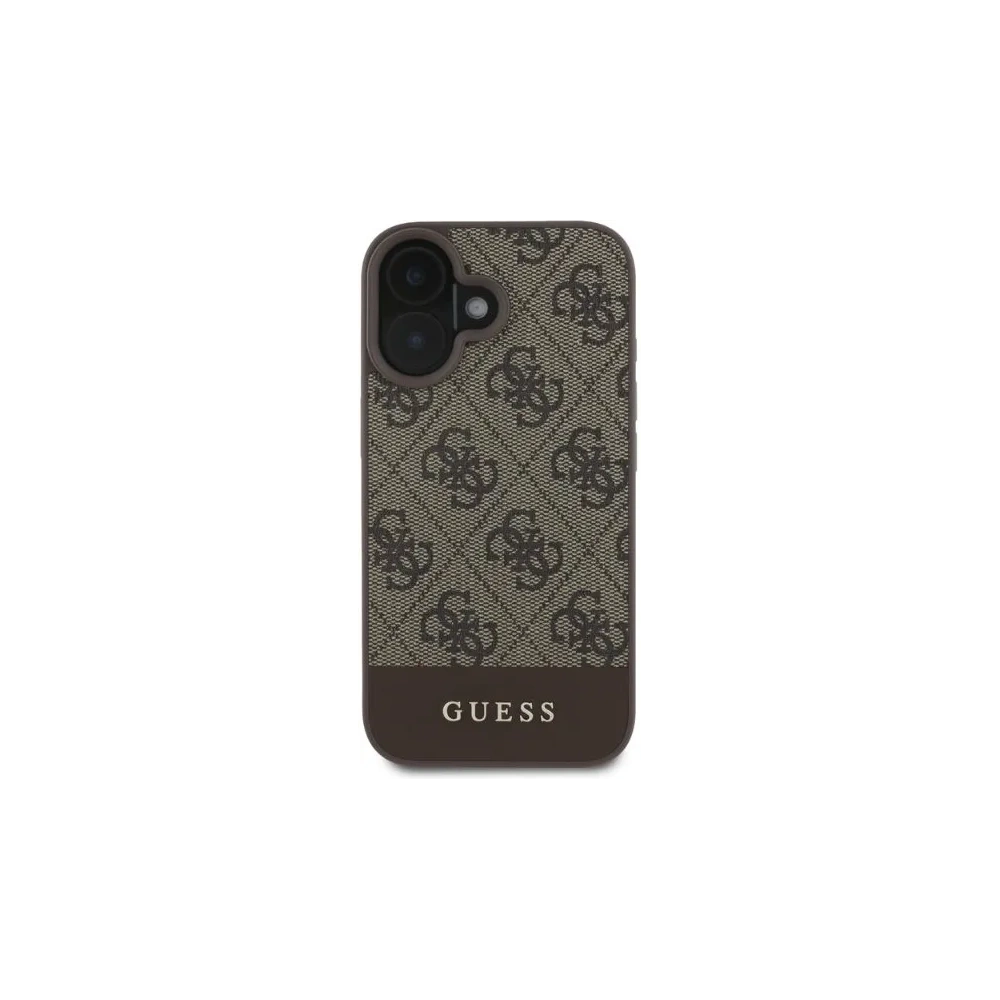 Hurtownia GSM - Etui Guess GUHCP16SG4GLBR Apple iPhone 16 hardcase 4G Bottom Stripe brązowy - GUE3518 - {ean13} - Hurt