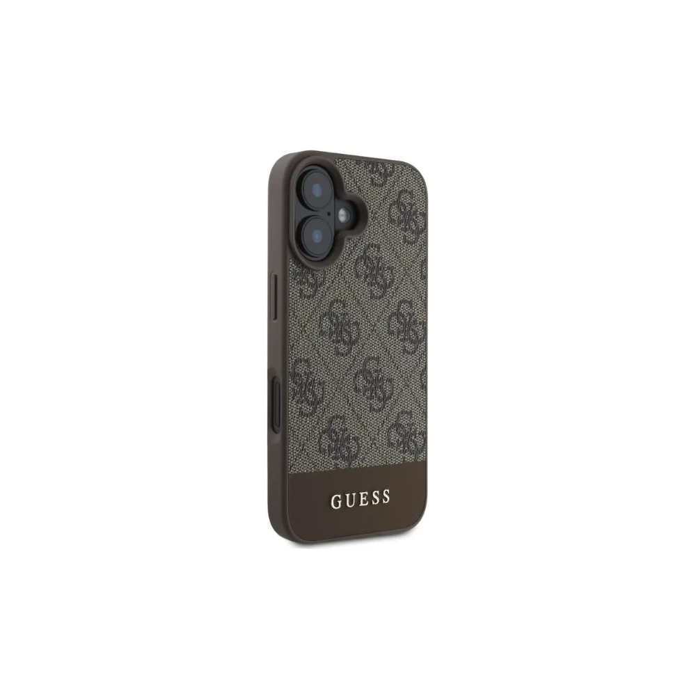 Wholesale Case Guess GUHCP16SG4GLBR Apple iPhone 16 hardcase 4G Bottom Stripe brown - GUE3518 - {ean13} - Hurt
