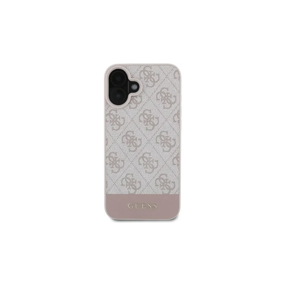 Wholesale Case Guess GUHCP16SG4GLPI Apple iPhone 16 hardcase 4G Bottom Stripe pink - GUE3519 - {ean13} - Hurt
