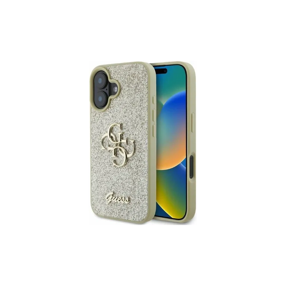 Wholesale Case Guess GUHCP16SHG4SGD Apple iPhone 16 hardcase Fixed Glitter Big 4G gold - GUE3520 - {ean13} - Hurt