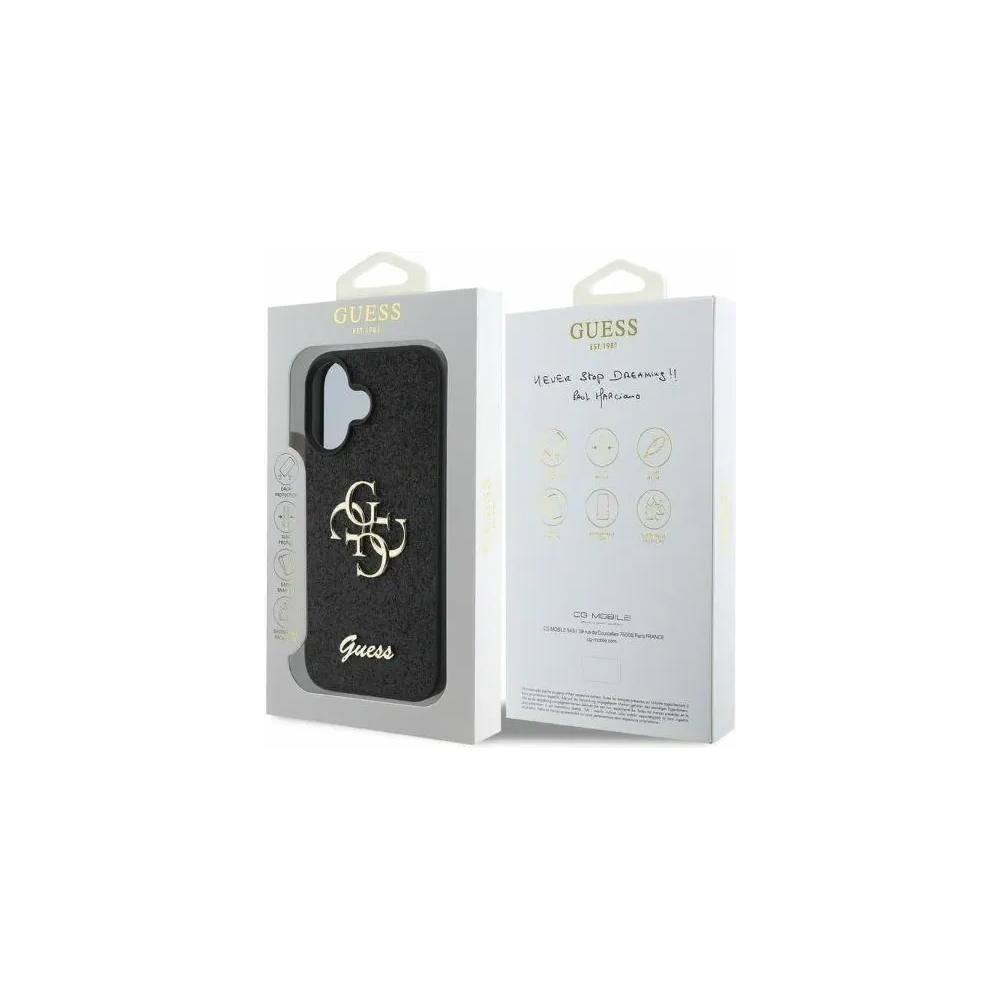 Hurtownia GSM - Etui Guess GUHCP16SHG4SGK Apple iPhone 16 hardcase Fixed Glitter Big 4G czarny - GUE3521 - {ean13} - Hurt