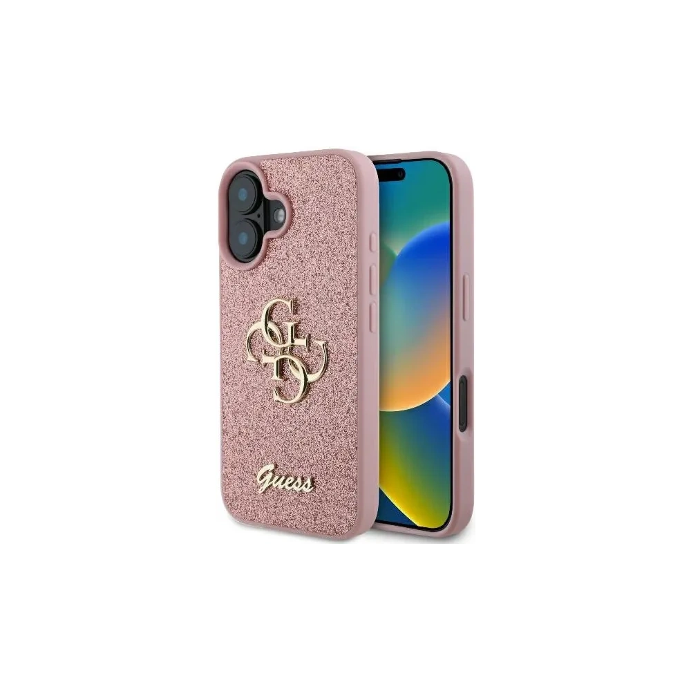 Hurtownia GSM - Etui Guess GUHCP16SHG4SGP Apple iPhone 16 hardcase Fixed Glitter Big 4G różowy - GUE3522 - {ean13} - Hurt