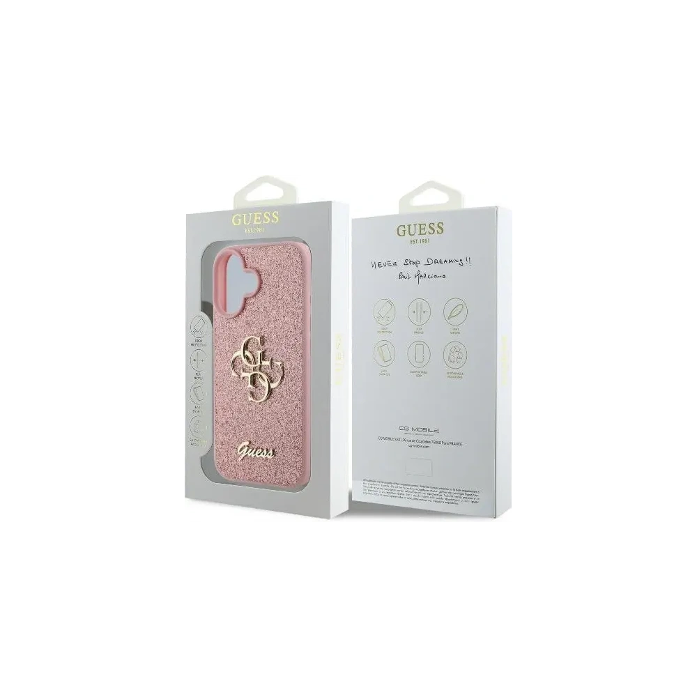 Hurtownia GSM - Etui Guess GUHCP16SHG4SGP Apple iPhone 16 hardcase Fixed Glitter Big 4G różowy - GUE3522 - {ean13} - Hurt