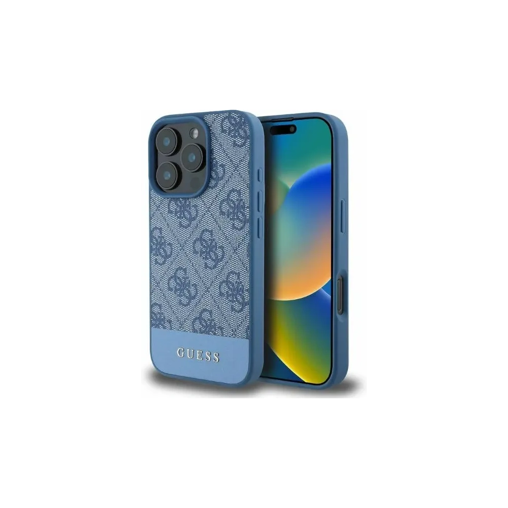 Hurtownia GSM - Fall Guess GUHCP16XG4GLBL Apple iPhone 16 Pro Max Hardcase 4G Unterstreifen blau - GUE3533 - {ean13} - Hurt