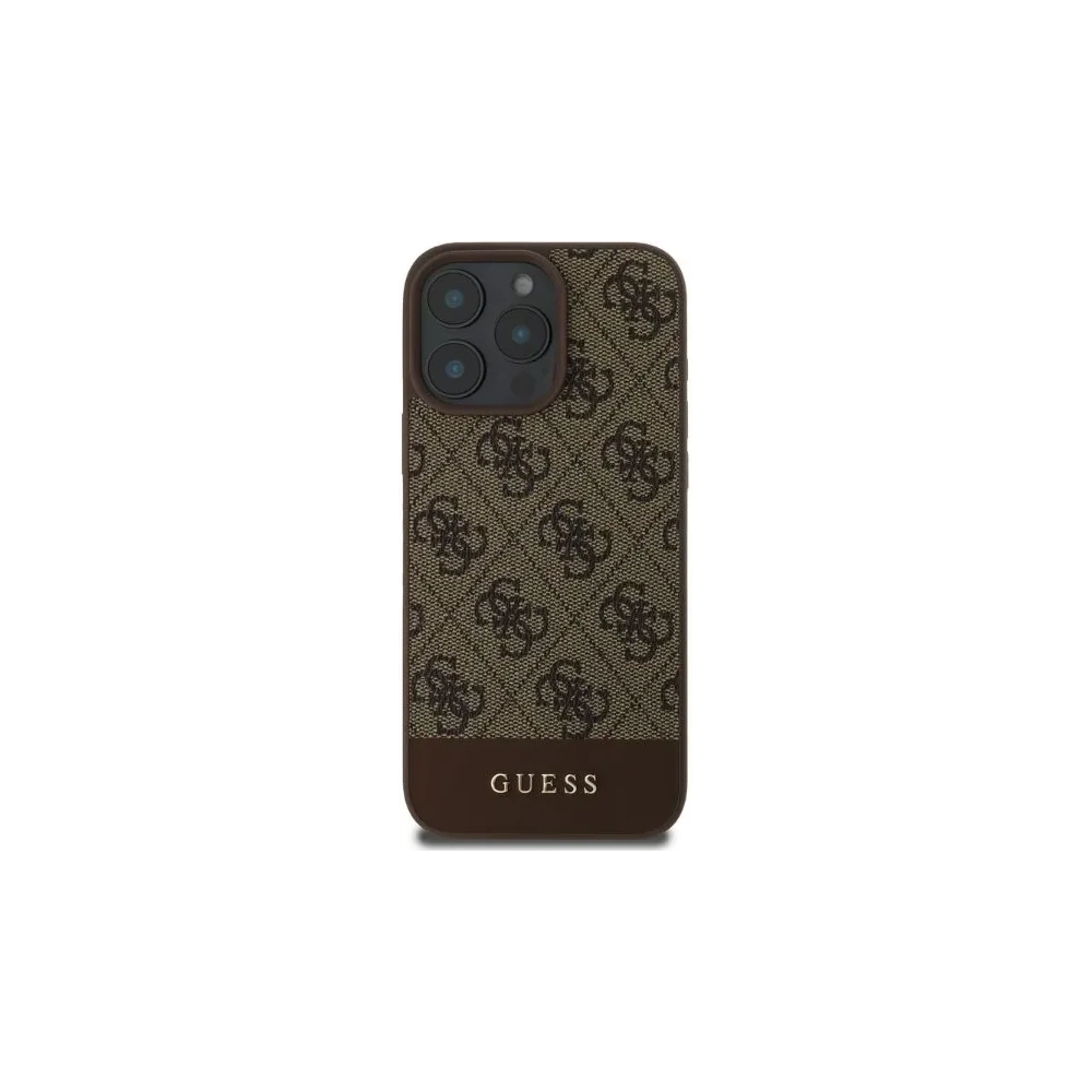 Guess GUHCP16XG4GLBR iPhone 16 Pro Max 6,9" braun/brown Hardcase 4G Bottom Stripe - !EINGEFÜHRT - Guess