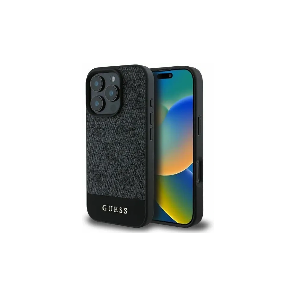 Hurtownia GSM - Etui Guess GUHCP16XG4GLGR Apple iPhone 16 Pro Max hardcase 4G Bottom Stripe szary - GUE3535 - {ean13} - Hurt