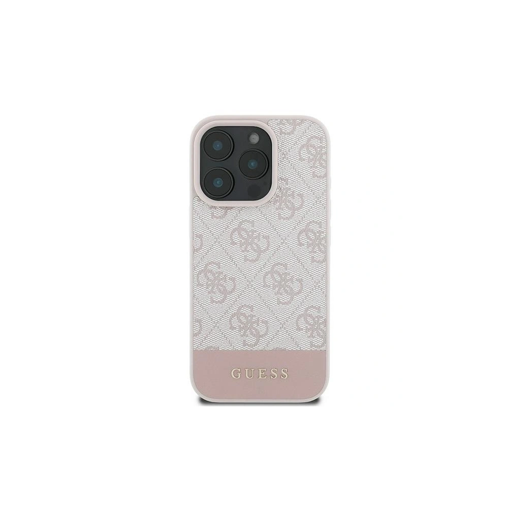 Hurtownia GSM - Etui Guess GUHCP16XG4GLPI Apple iPhone 16 Pro Max hardcase 4G Bottom Stripe różowy - GUE3536 - {ean13} - Hurt