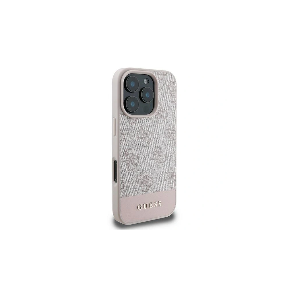 Hurtownia GSM - Etui Guess GUHCP16XG4GLPI Apple iPhone 16 Pro Max hardcase 4G Bottom Stripe różowy - GUE3536 - {ean13} - Hurt
