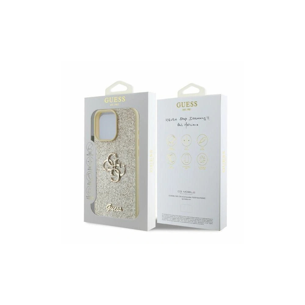 Hurtownia GSM - Caz Guess GUHCP16XHG4SGD Apple iPhone 16 Pro Max hardcase Fixed Glitter Big 4G aurie - GUE3537 - {ean13} - Hurt