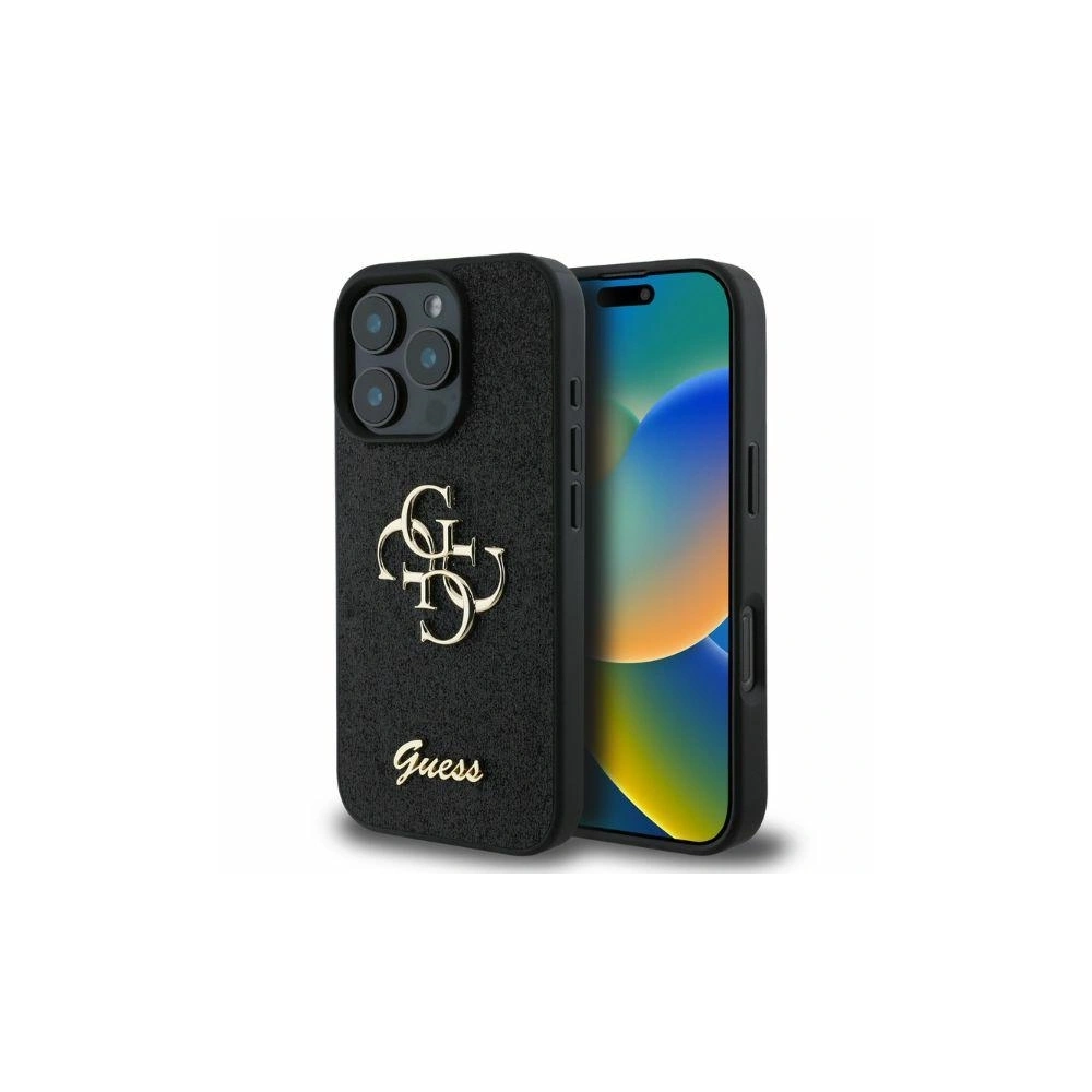 Hurtownia GSM - Caz Guess GUHCP16XHG4SGK hardcase pentru Apple iPhone 16 Pro Max Glitter Fixat Big 4G negru - GUE3538 - {ean13} - Hurt