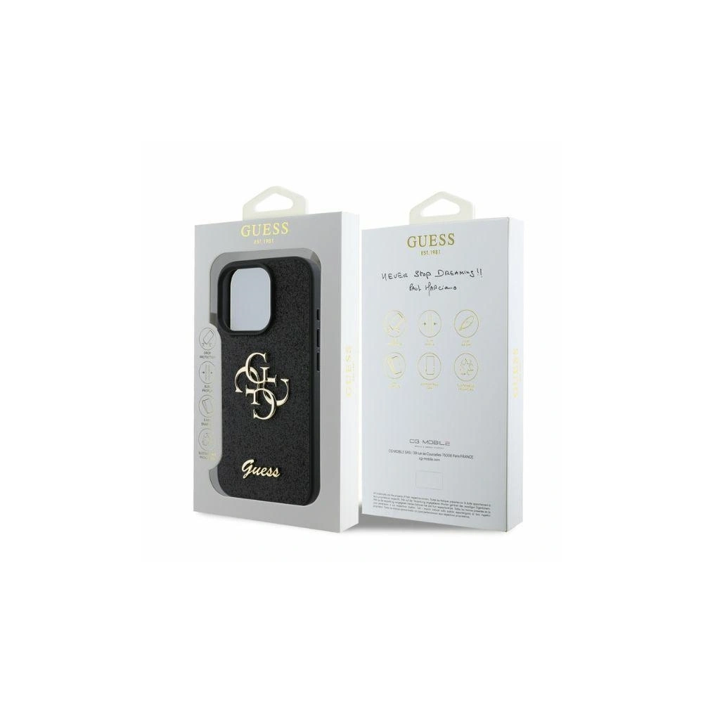 Hurtownia GSM - Caz Guess GUHCP16XHG4SGK hardcase pentru Apple iPhone 16 Pro Max Glitter Fixat Big 4G negru - GUE3538 - {ean13} - Hurt