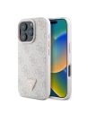 Fall Guess GUHCP16XP4TDPP Apple iPhone 16 Pro Max Hartschale Leder 4G Dreieck Strass MagSafe rosa - iPhone 16 Pro Max - Guess