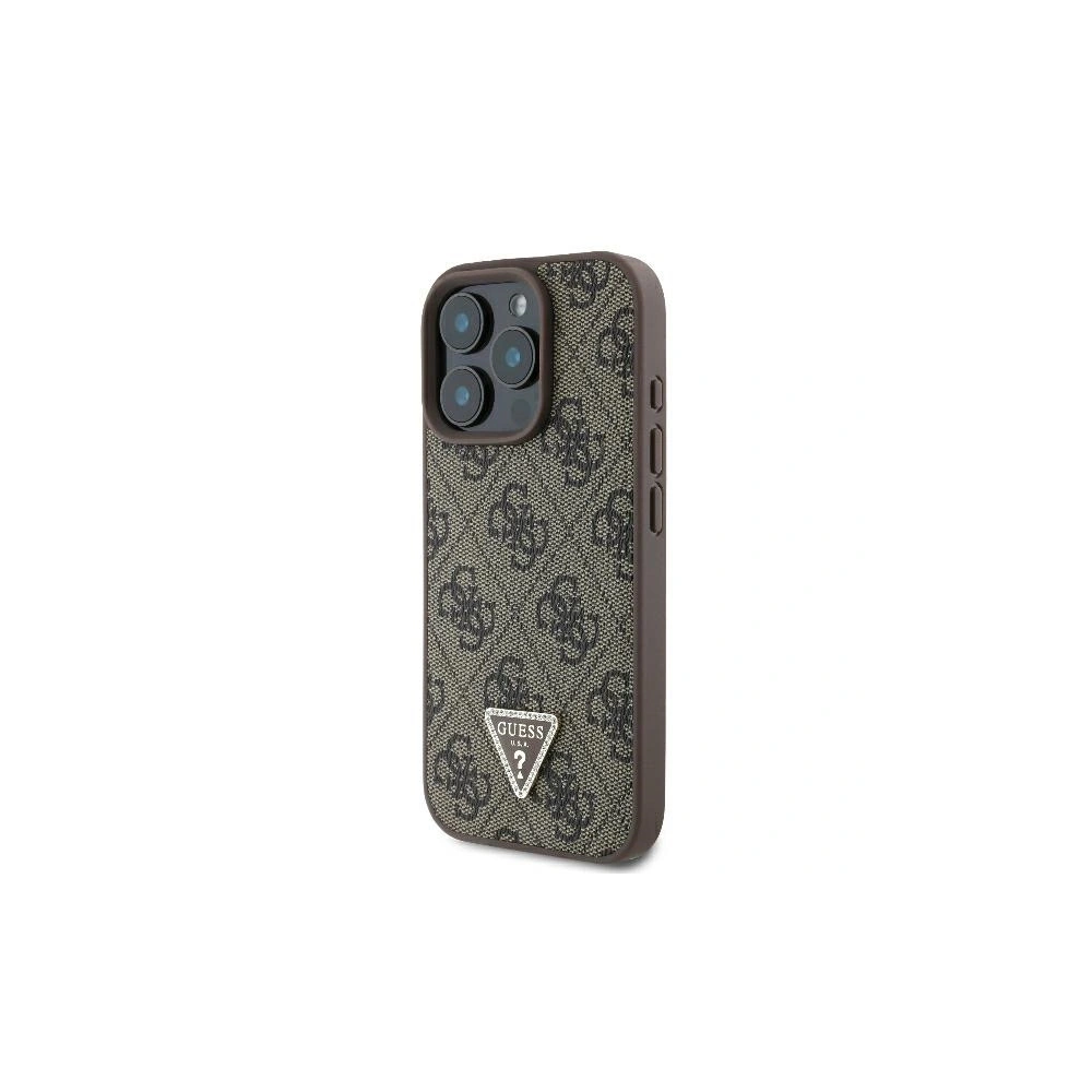 Hurtownia GSM - Fall Guess GUHCP16XP4TDPW Apple iPhone 16 Pro Max Hardcase Leder 4G Dreieck Strass MagSafe braun - GUE3544 - {ean13} - Hurt