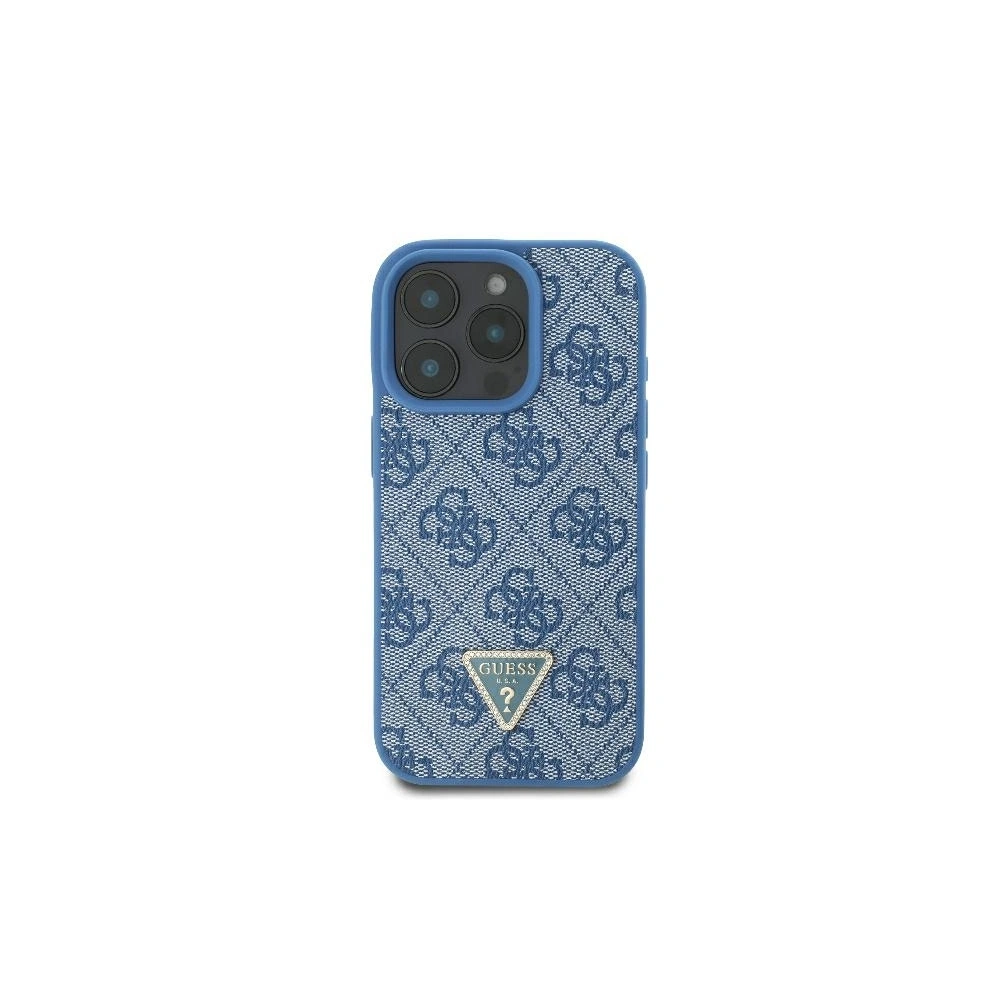Hurtownia GSM - Případ Guess GUHCP16XP4TDSCPB Apple iPhone 16 Pro Max tvrdý kryt Kožený Metalový Logo Strass Crossbody modrý - GUE3545 - {ean13} - Hurt