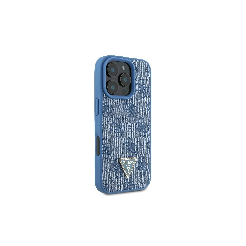 Hurtownia GSM - Případ Guess GUHCP16XP4TDSCPB Apple iPhone 16 Pro Max tvrdý kryt Kožený Metalový Logo Strass Crossbody modrý - GUE3545 - {ean13} - Hurt