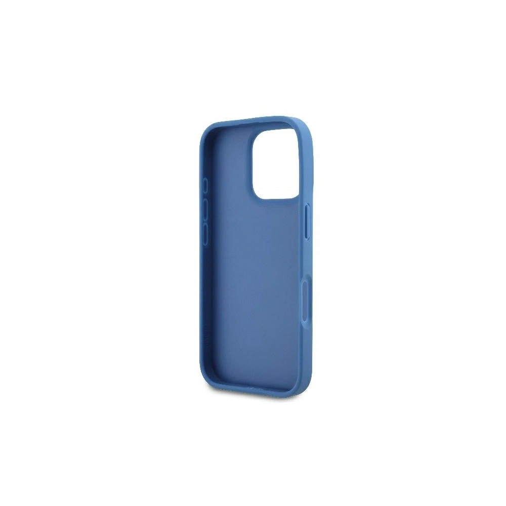 Etui Guess GUHCP16XP4TDSCPB Apple iPhone 16 Pro Max keménytok Bőr Fém Logó Strassz Crossbody kék - iPhone 16 Pro Max - Guess