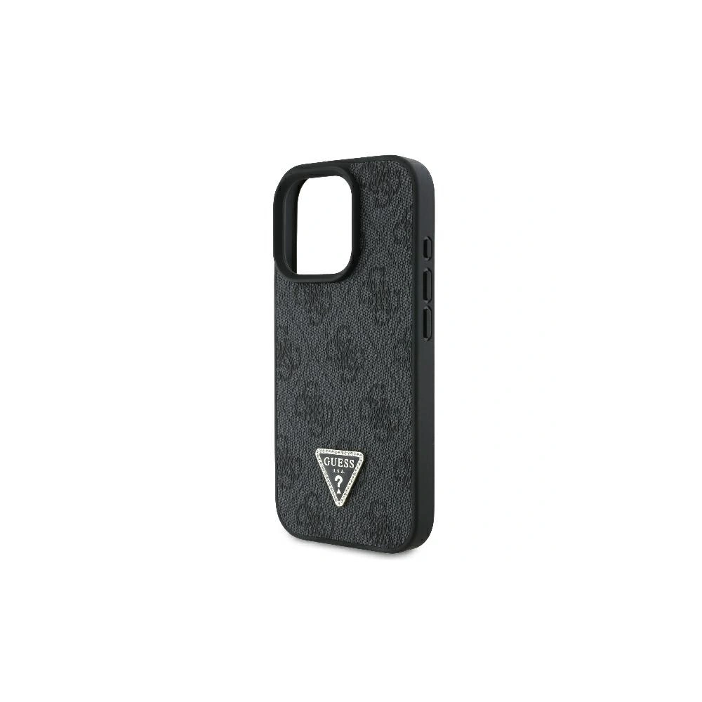 Wholesale Case Guess GUHCP16XP4TDSCPK Apple iPhone 16 Pro Max hardcase Leather Metal Logo Strass Crossbody black - GUE3546 - {ean13} - Hurt
