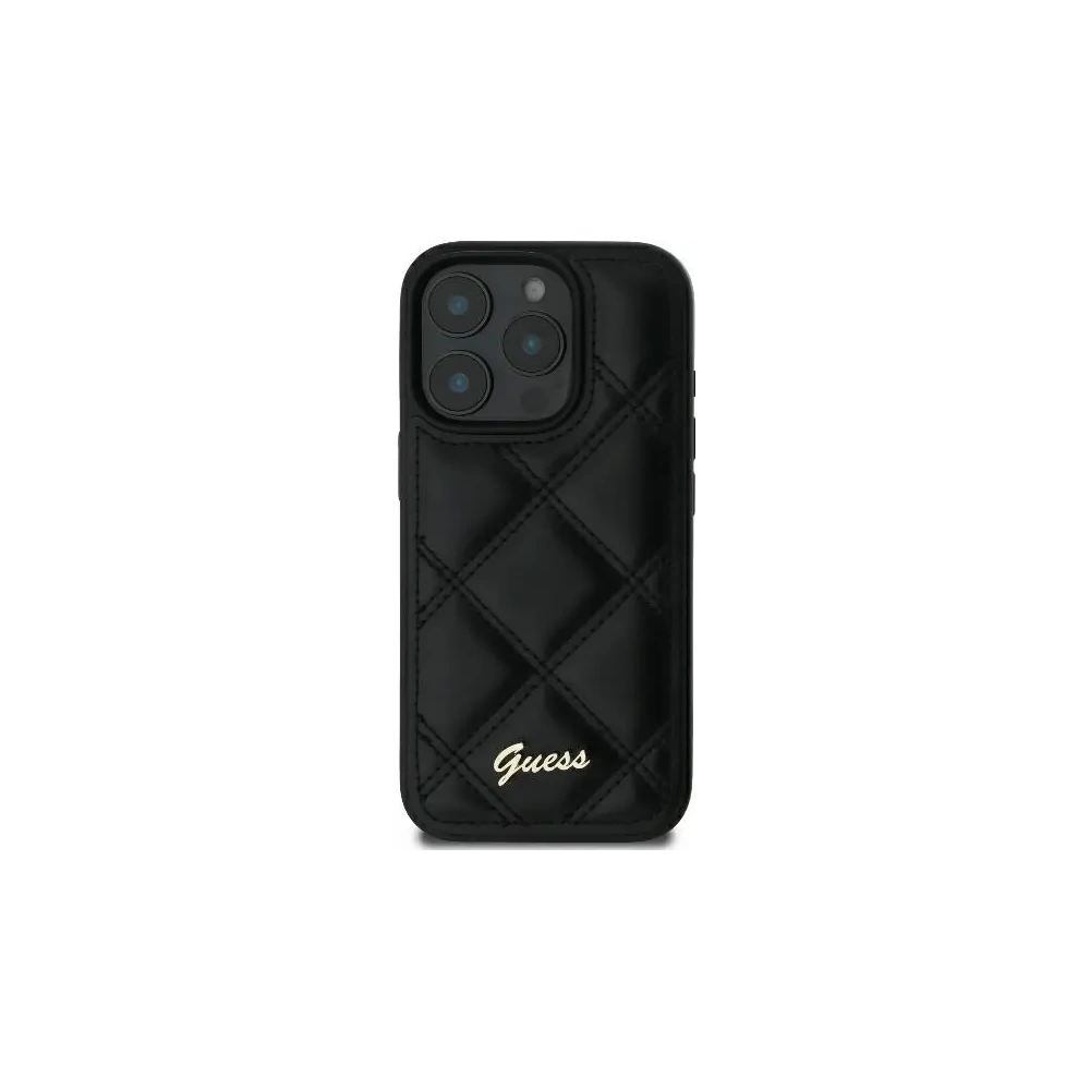 Hurtownia GSM - Případ Guess GUHCP16XPSQSQSK tvrdý obal pro Apple iPhone 16 Pro Max prošívaný s kovovým logem černý - GUE3549 - {ean13} - Hurt