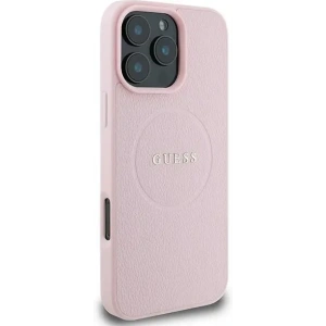 Hurtownia GSM - Fall Guess GUHMP15XPGHSMMP Apple iPhone 15 Pro Max Hardcase mit strukturiertem Ring MagSafe pink - GUE3552 - {ean13} - Hurt