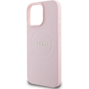 Hurtownia GSM - Fall Guess GUHMP15XPGHSMMP Apple iPhone 15 Pro Max Hardcase mit strukturiertem Ring MagSafe pink - GUE3552 - {ean13} - Hurt
