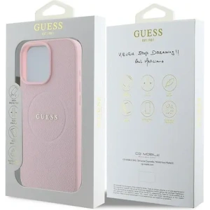Hurtownia GSM - Fall Guess GUHMP15XPGHSMMP Apple iPhone 15 Pro Max Hardcase mit strukturiertem Ring MagSafe pink - GUE3552 - {ean13} - Hurt