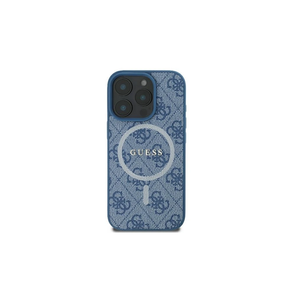 Hurtownia GSM - Eset Guess GUHMP16LG4GFRB Apple iPhone 16 Pro kemény tok 4G Ring Classic Logo MagSafe kék - GUE3553 - {ean13} - Hurt