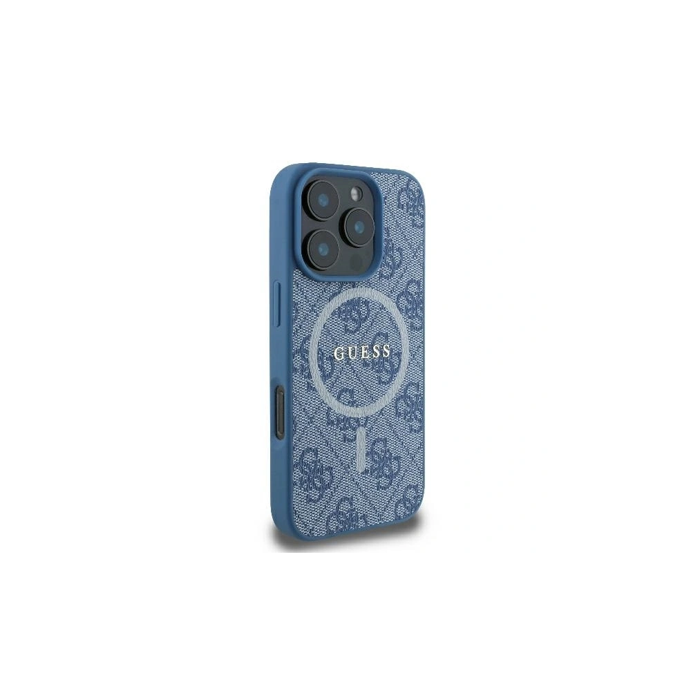 Hurtownia GSM - Eset Guess GUHMP16LG4GFRB Apple iPhone 16 Pro kemény tok 4G Ring Classic Logo MagSafe kék - GUE3553 - {ean13} - Hurt