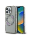 Etui Guess GUHMP16LHFWFCK Apple iPhone 16 Pro hardcase IML Flowers Wreath MagSafe černé - iPhone 16 Pro - Guess
