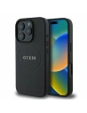 Case Guess GUHMP16LPGHSMMK Apple iPhone 16 Pro hardcase Grained Ring MagSafe black - iPhone 16 Pro - Guess