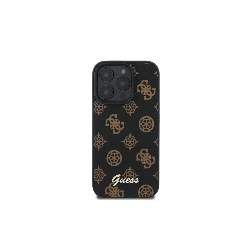 Wholesale Case Guess GUHMP16LPGPYSK Apple iPhone 16 Pro hardcase Peony Script MagSafe black - GUE3558 - {ean13} - Hurt
