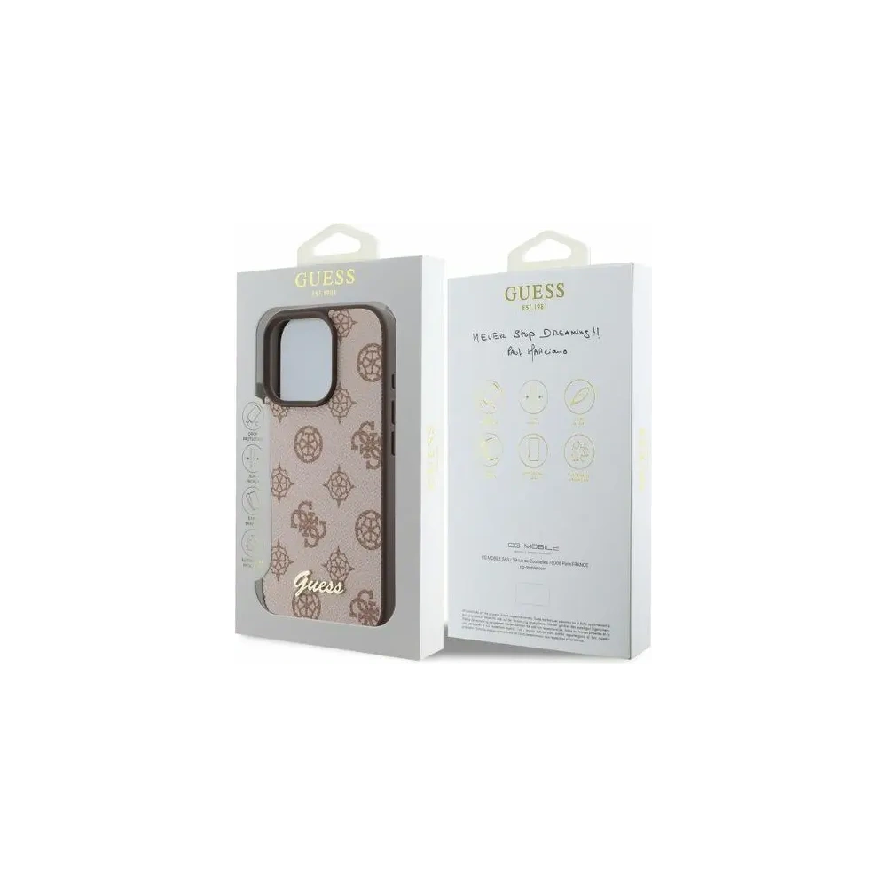 Hurtownia GSM - Fall Guess GUHMP16LPGPYSW Apple iPhone 16 Pro Hartschale Peony Script MagSafe braun - GUE3559 - {ean13} - Hurt