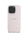 Etui Guess GUHMP16LPSAPSMEP Apple iPhone 16 Pro kemény tok Saffiano Peony Classic Logo MagSafe rózsaszín - iPhone 16 Pro - Guess