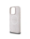 Etui Guess GUHMP16LPSAPSMEP Apple iPhone 16 Pro kemény tok Saffiano Peony Classic Logo MagSafe rózsaszín - iPhone 16 Pro - Guess