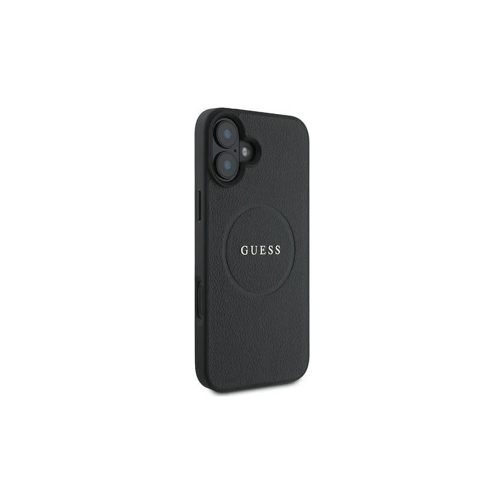 Hurtownia GSM - Případ Guess GUHMP16MPGHSMMK ochranný kryt Apple iPhone 16 Plus Grained Ring MagSafe černý - GUE3564 - {ean13} - Hurt