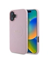 Etui Guess GUHMP16MPGHSMMP Apple iPhone 16 Plus keménytok Grained Ring MagSafe rózsaszín - iPhone 16 Plus - Guess