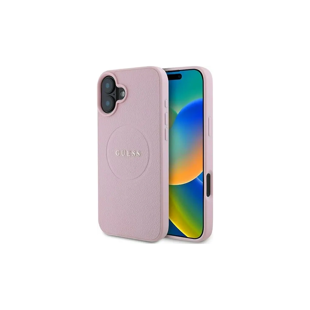 Hurtownia GSM - Fall Guess GUHMP16MPGHSMMP Apple iPhone 16 Plus Hardcase Geprägter Ring MagSafe rosa - GUE3565 - {ean13} - Hurt