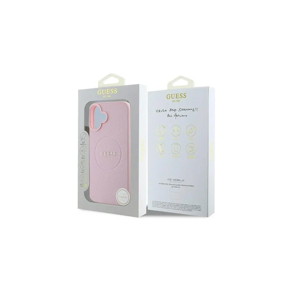 Hurtownia GSM - Fall Guess GUHMP16MPGHSMMP Apple iPhone 16 Plus Hardcase Geprägter Ring MagSafe rosa - GUE3565 - {ean13} - Hurt