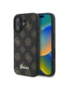 Etui Guess GUHMP16MPGPYSK Apple iPhone 16 Plus hardcase PU Peony Script MagSafe fekete - iPhone 16 Plus - Guess
