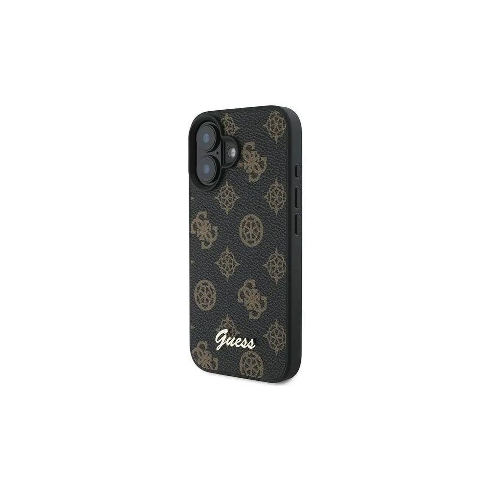 Wholesale Case Guess GUHMP16MPGPYSK Apple iPhone 16 Plus hardcase PU Peony Script MagSafe black - GUE3566 - {ean13} - Hurt