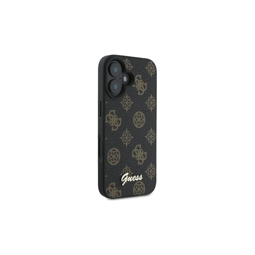 Wholesale Case Guess GUHMP16MPGPYSK Apple iPhone 16 Plus hardcase PU Peony Script MagSafe black - GUE3566 - {ean13} - Hurt