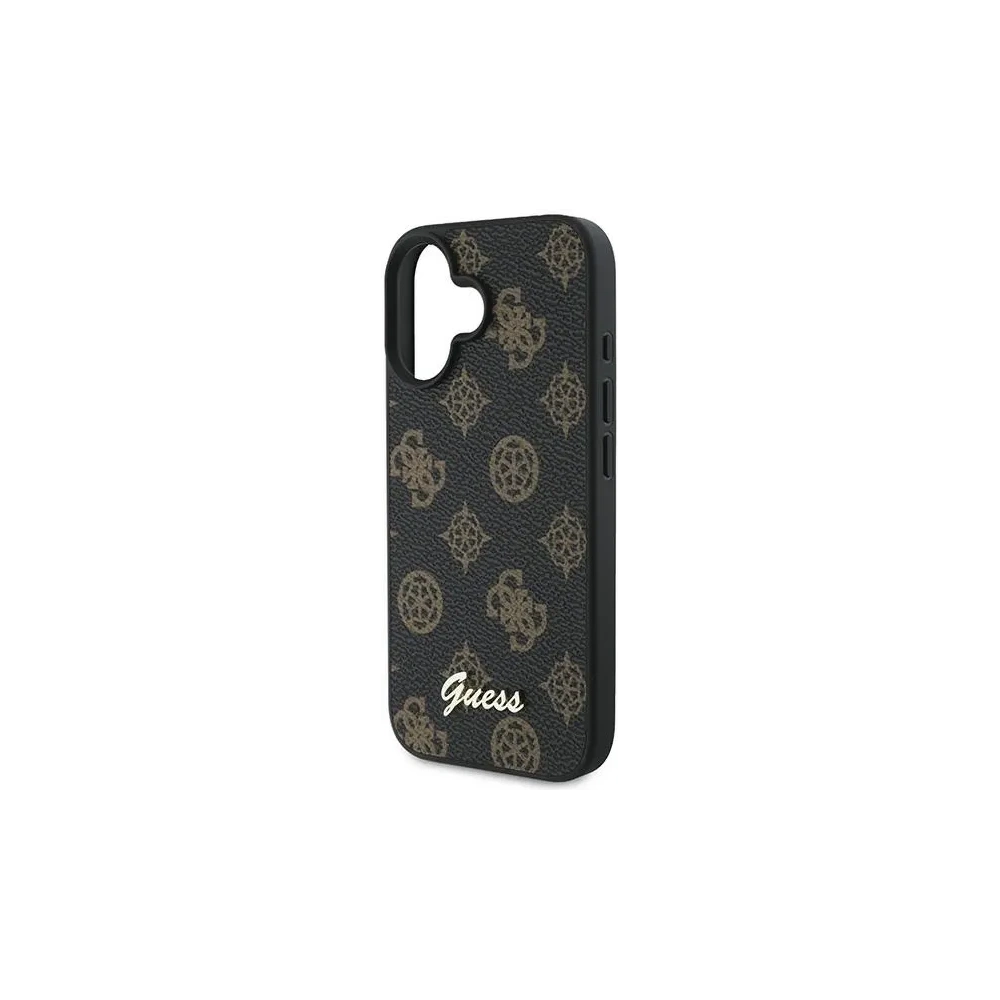 Wholesale Case Guess GUHMP16MPGPYSK Apple iPhone 16 Plus hardcase PU Peony Script MagSafe black - GUE3566 - {ean13} - Hurt