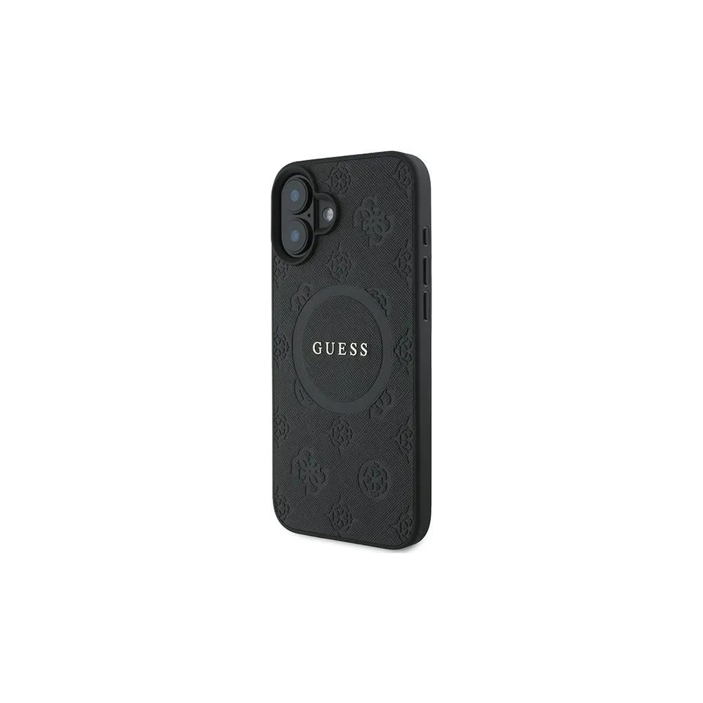 Hurtownia GSM - Případ Guess GUHMP16MPSAPSMEK Apple iPhone 16 Plus tvrdý obal Saffiano Peony Classic Logo MagSafe černý - GUE3567 - {ean13} - Hurt