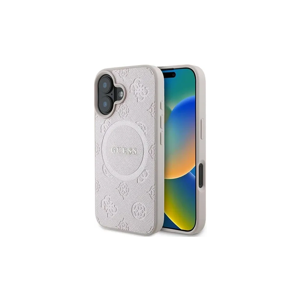Hurtownia GSM - Případ Guess GUHMP16MPSAPSMEP Apple iPhone 16 Plus tvrdý obal Saffiano Peony Classic Logo MagSafe růžový - GUE3568 - {ean13} - Hurt
