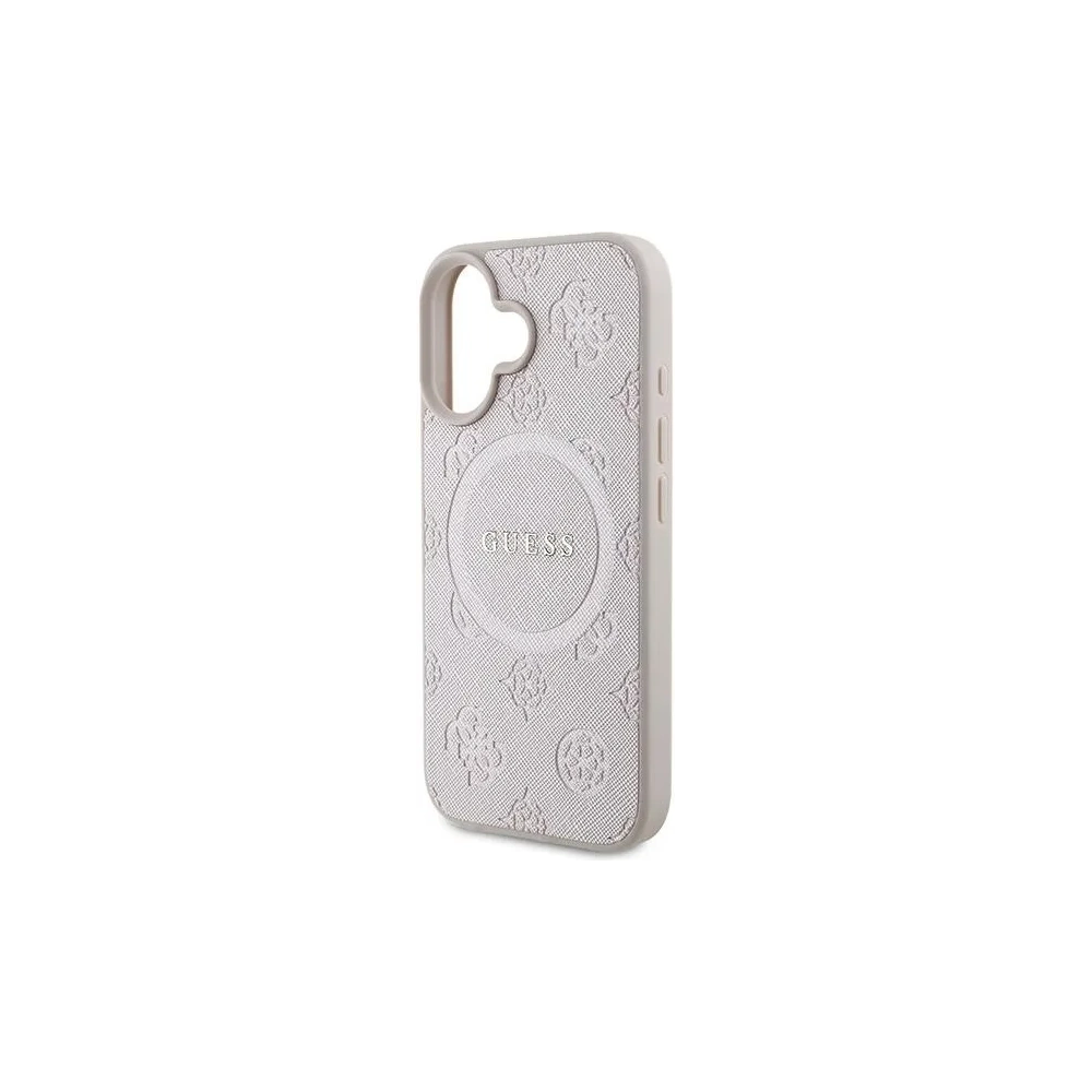 Hurtownia GSM - Případ Guess GUHMP16MPSAPSMEP Apple iPhone 16 Plus tvrdý obal Saffiano Peony Classic Logo MagSafe růžový - GUE3568 - {ean13} - Hurt