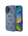 Etui Guess GUHMP16SG4GFRB Apple iPhone 16 hardcase 4G Ring Classic Logo MagSafe niebieski - iPhone 16 - Guess