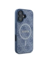 Hurtownia GSM - Eset Guess GUHMP16SG4GFRB Apple iPhone 16 keménytok 4G Ring Classic Logo MagSafe kék - GUE3569 - {ean13} - Hurt